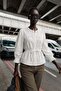 Sleeve Rib Detail Tie-Up Shirt - 2