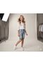 Girl's Ripped Detailed Pocketed Denim Shorts - 2