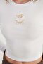 Teddy Bear Embroidered Crop Bodysuit - 5