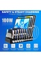 EU Plug 100W Multi-Functional Charger with 5 USB and 5 Type-C Ports Built-in Stand Compatible with P - 2