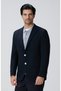 Siyah Armürlü Blazer Ceket - 4