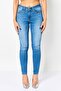 Women Skinny Fit Washed Stretchable Jeans, Blue