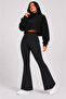 Women's Winter Fleece-Lined Large Size Spanish Trotting Diver Fabric Leggings Pants - 3