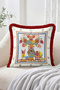 Colorful Tile-Inspired Vase, Floral and Figure Patterned 4-Piece Fringed-Tasseled Throw Pillow Cover Set - 6