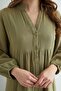 Fullamodest Half Buttoned High Collar Muslin Dress - 6