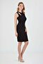 Ribbed Shoulder Window Detailed Dress - 2