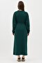 V-Neck Long Sweatshirt Green - 3