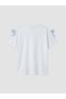 Original Oval Collar Bow Detailed Girls' T-Shirt - 5