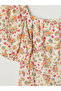 Original Square Neck Floral Slit Dress - 7