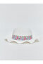 Nevavm Flower Patterned Girl's Straw Hat with a Difference
