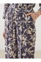 Trendlucky Women's Patterned Trousers with Elastic Waist and Difference in Color - 5
