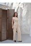 Women's Sienna Stone Tie Detailed Crinkle Fabric Blouse Trousers Set - 4