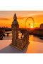 WHITE DIY Wooden Big Ben Model Kit 3D Puzzle Construction Fun Set Wooden Building Blocks Educational - 2