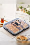 Anthracite Rectangular Cut Cake Dumpling and Pyrex Carrying Container - Locked - 2