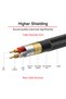 0.3m Black Braided Bochara Braided 30cm 3.5mm Stereo Aux Male to 2RCA Female Audio Converter Cable F - 6