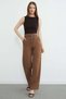High Waist Palazzo Trousers with Belt Detail - 3