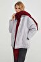 Water Wave Patterned Quilted Oversized Buttoned Coat - 3