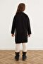 Buttoned Double Breasted Collar Girl's Cashmere Coat - 7