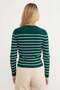 Ribbed Striped Knit Sweater - 6