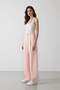 Wide Leg Crepe Fabric Palazzo Pants Pocketed High Waist Long Length Wide Leg F0083Ax25Sm - 2