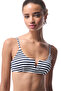 بلوزة بيكيني مخططة على شكل حرف V من الرخام