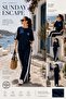Modal Wide Striped Slit Sports Tracksuit Set - 7