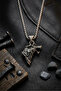 Wolf Handcrafted Stainless Steel Chain Men's Necklace