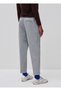 Women's Gray Melange Elastic Waist Pants - 3