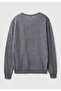 Men's Anthracite Melange V-Neck 100% Merino Sweater - 2