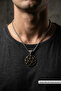 Geometric Pattern Handcrafted Stainless Steel Chain Men's Necklace - 2