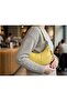 Genuine Leather Women's Baguette Bag with Long Detachable Strap (28 cm X 15 cm) - 3