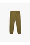 Cotton Shirred Jogger Sweatpants with Pockets and Tie Waist - 4