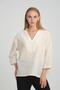 V-Neck Thin Linen Oversized Blouse (B24-002)