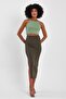 LONG PENCIL SKIRT WITH SLIT (B23-00129) - 2