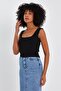 Square Collar Crop Athlete Jacket (A90779-S) - 3