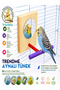 Trendme Colorful Wooden Perch with Bird Mirror
