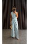 Women's B Belted Vest Suit Baby Blue