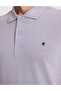 Lilac Slim Fit 100% Cotton Buttoned Polo Collar Basic T-Shirt 50291625-Vr034 - 6