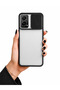 Oppo A36 Compatible - Case Slide Sliding Frosted Back Lens Cover - Black