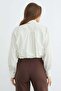 Buttoned Single Pocket Crop Shirt - 8