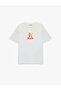 Comfortable Fit Short Sleeve Crew Neck Cotton Teddy Bear T-Shirt with Printed Back - 3