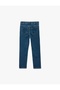 Buy Denim Pants with Adjustable Elastic Waistband Pockets - 2