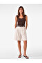 Cotton U-Neck Ribbed Sleeveless Blouse