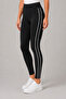 Black with White Piping High-Waist Shaping Leggings