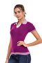 Wt354 polo collar knitwear women's t-shirt - 2