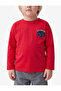 Embroidered Long Sleeve Cotton Crew Neck T-Shirt - 2