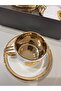 Set of 6 Coffee Cups with Gold Details - 7