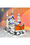 no box HUIQIBAO 3000pcs Swan Stone Castle Architecture Model Micro Building Blocks City Street View - 3