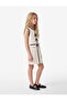 Bowknot Sleeveless Crew Neck Gilet Tweed Dress - 2