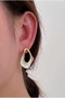 Asymmetrical Enamel Gold Color Women's Earrings - 2